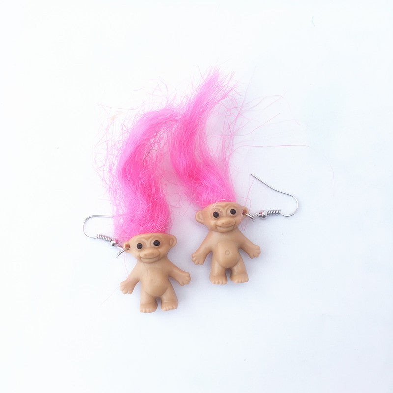 Troll hairy earrings MIC-RS-ZhouT098