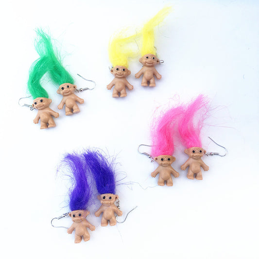 Troll hairy earrings MIC-RS-ZhouT098