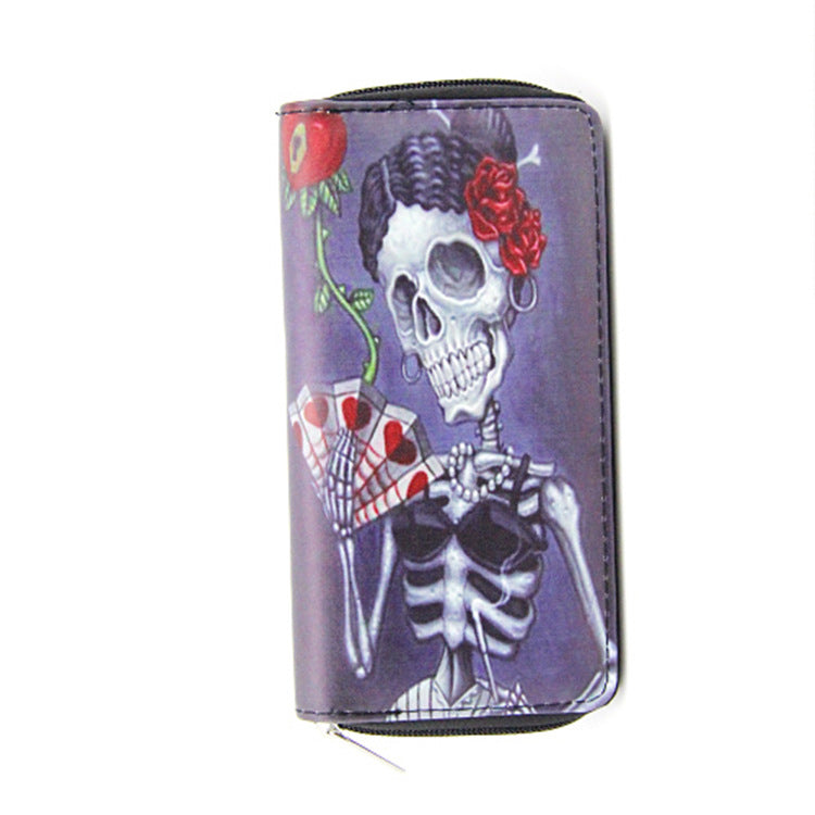 skull and ghost series PU long wallet Minimo de compra 3 Dengxin006