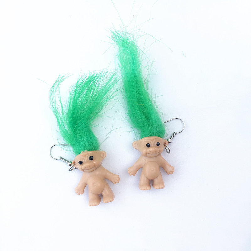 Troll hairy earrings MIC-RS-ZhouT098