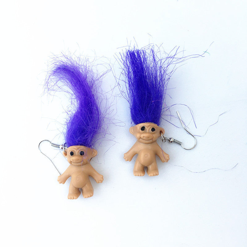 Troll hairy earrings MIC-RS-ZhouT098