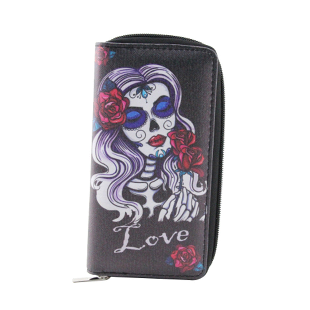 skull and ghost series PU long wallet Minimo de compra 3 Dengxin006