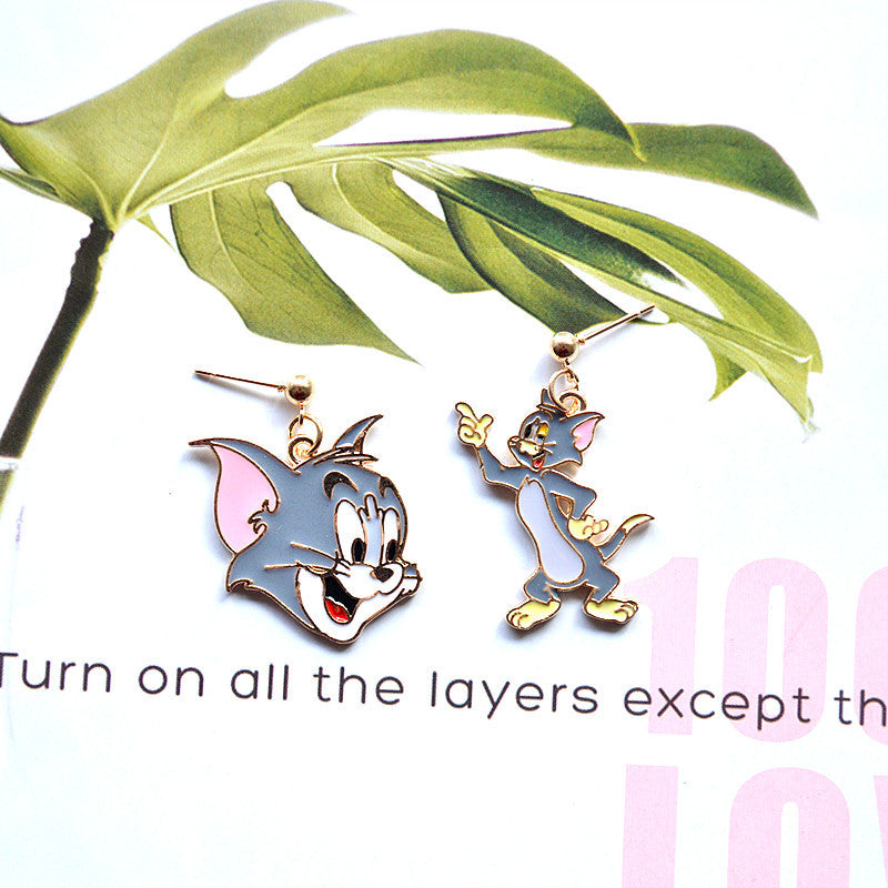 Acrylic cat and mouse earrings MYA-XieN025