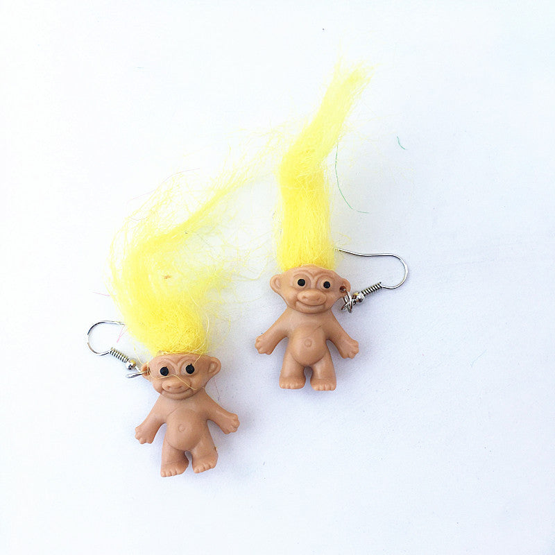 Troll hairy earrings MIC-RS-ZhouT098