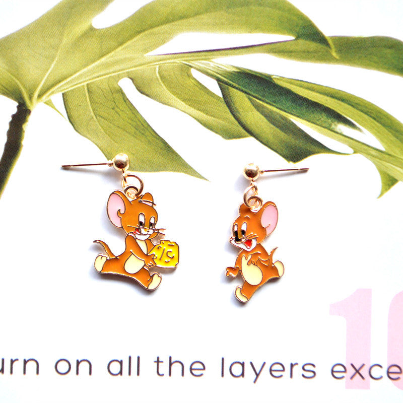 Acrylic cat and mouse earrings MYA-XieN025