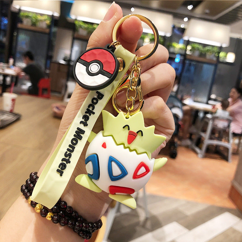 cartoon silicone stereo car keychain pendant LeZ006