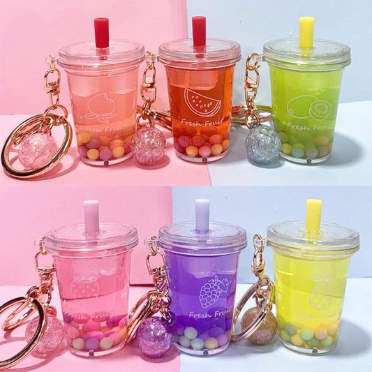 Keychains Acrylic Bubble Tea MOQ≥2 DMF022