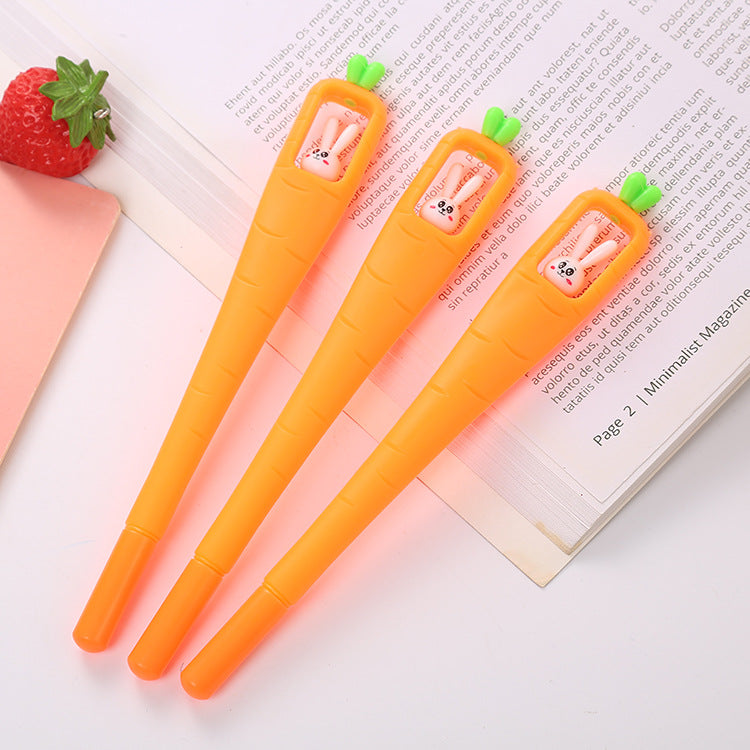 Ballpoint Pen Plastic Cute Carrot Rabbit Gel Pen Liuj023