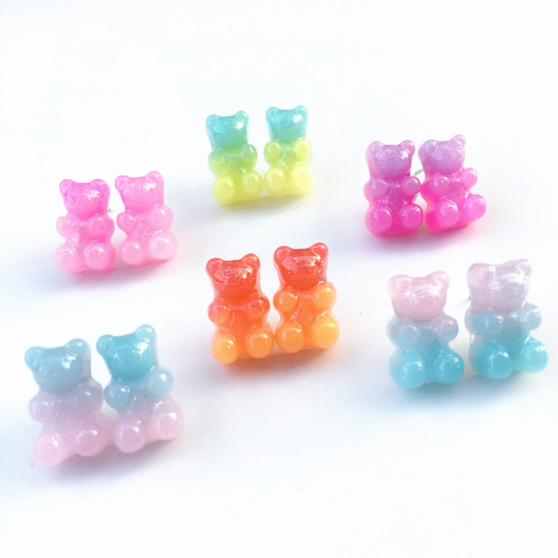 Resin Fun Bicolor Bear Ear Clip (Minimo de Compra 2) MIC-ChouT020