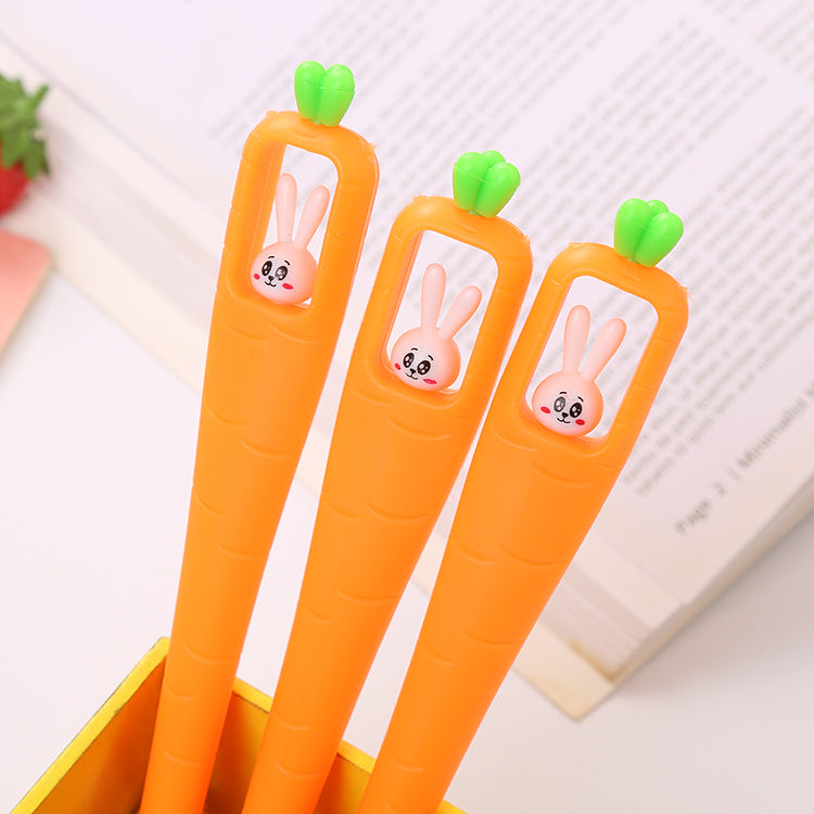 Ballpoint Pen Plastic Cute Carrot Rabbit Gel Pen Liuj023