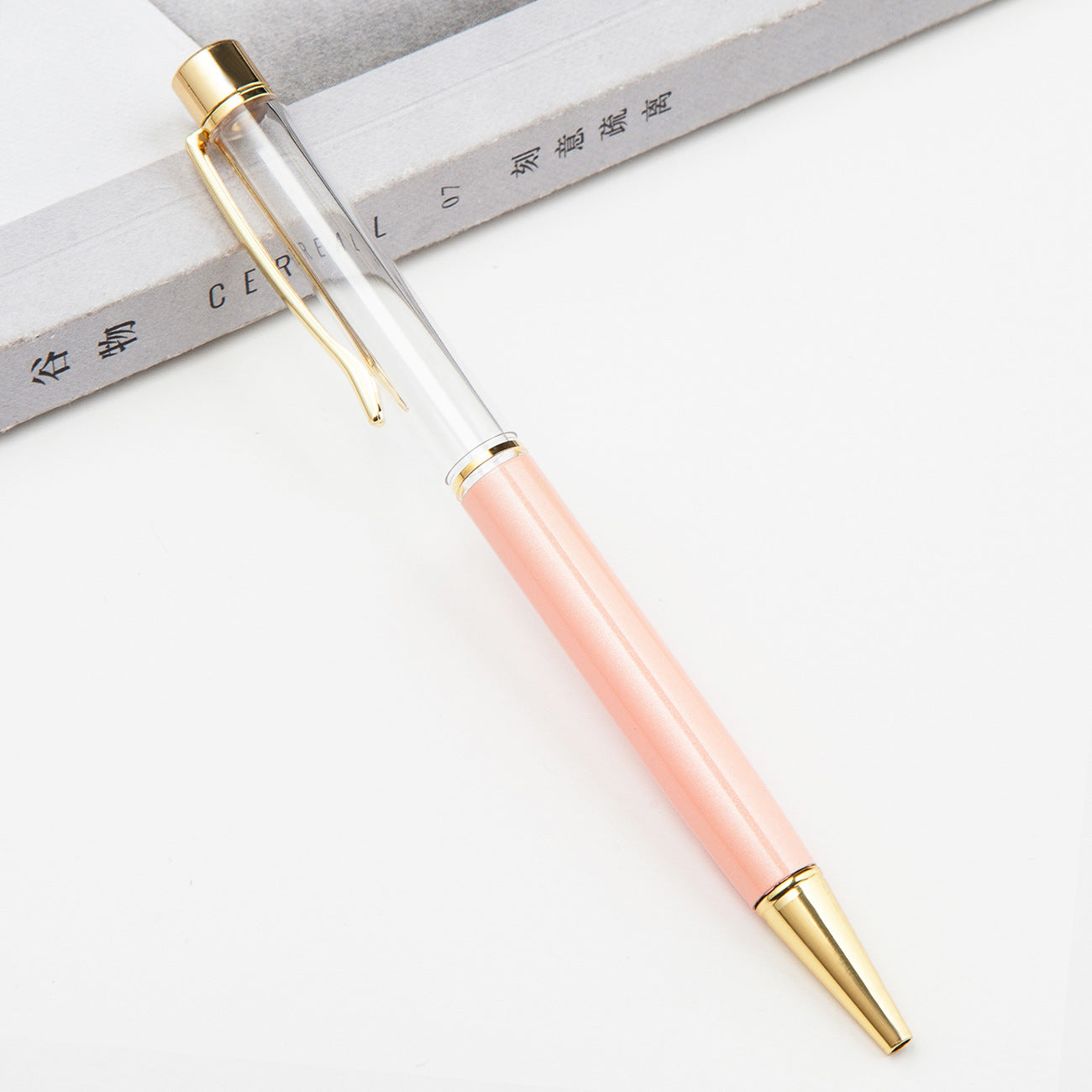 DIY Empty Pipe Filling Oil Metal Ballpoint Pen HongD014