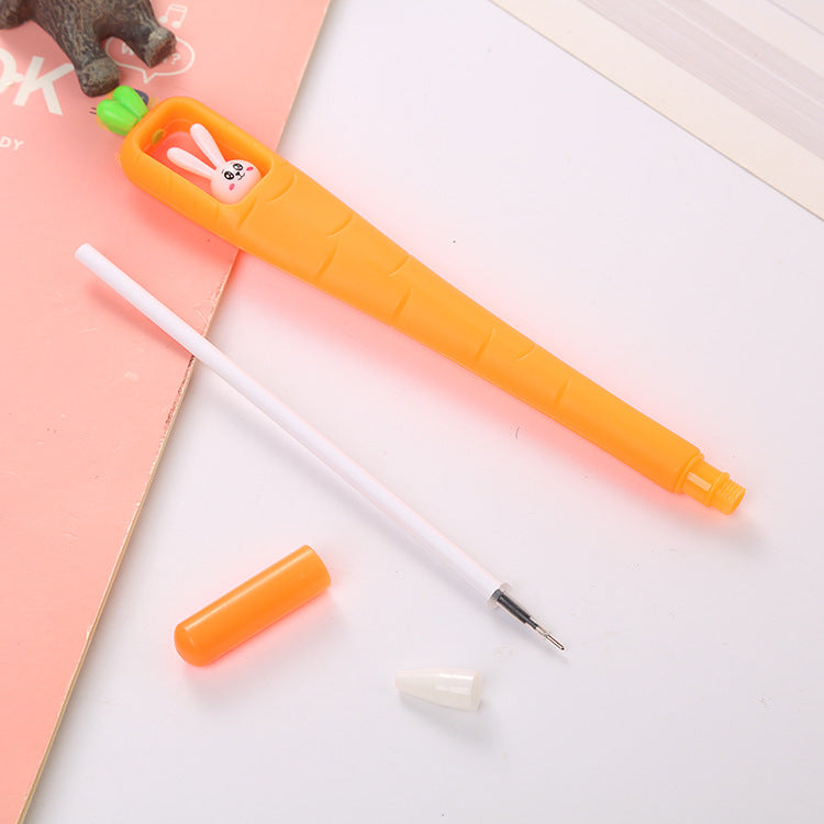 Ballpoint Pen Plastic Cute Carrot Rabbit Gel Pen Liuj023