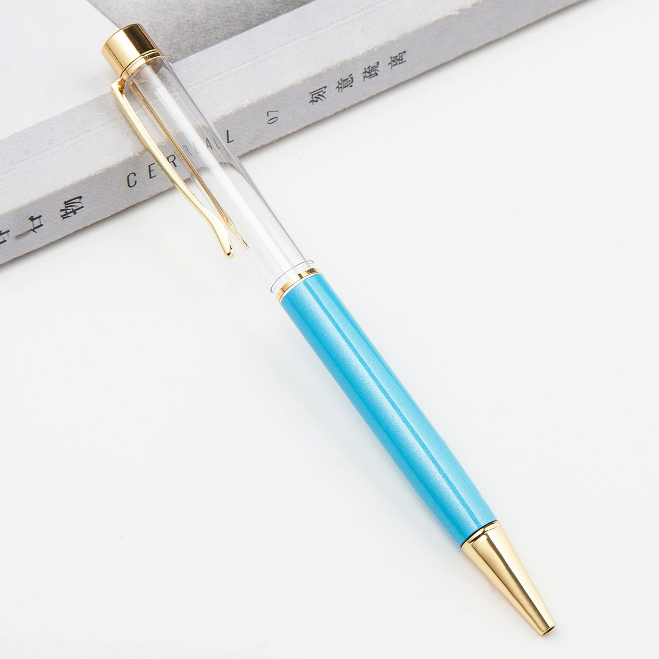 DIY Empty Pipe Filling Oil Metal Ballpoint Pen HongD014