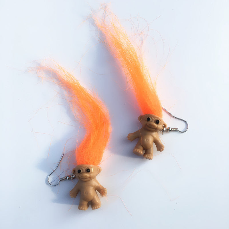 Troll hairy earrings MIC-RS-ZhouT098