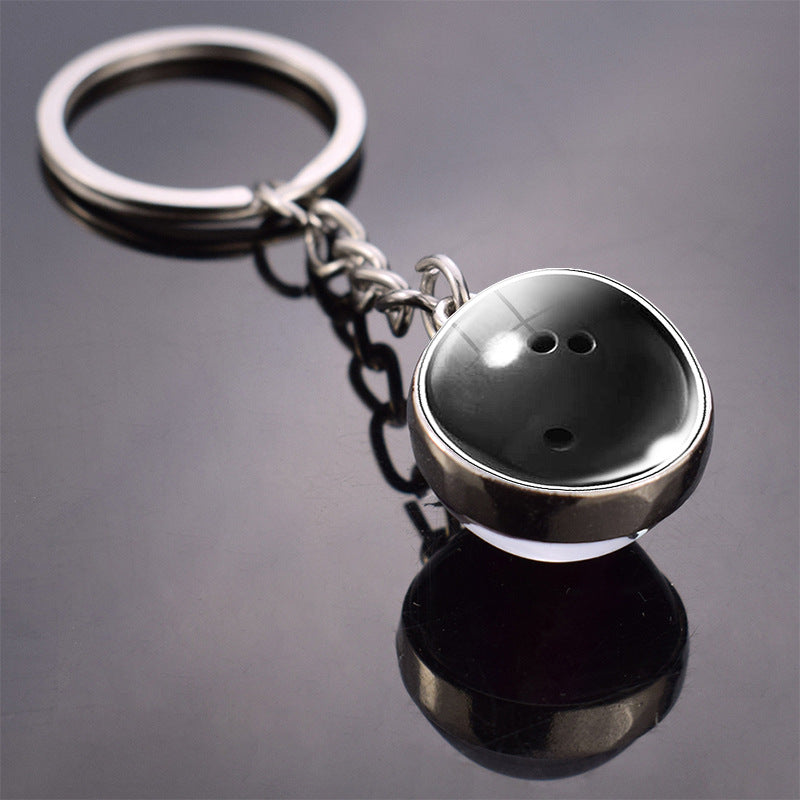 Keychains Alloy Glass Ball Minimo de compra 2 MIC-ZaoY016