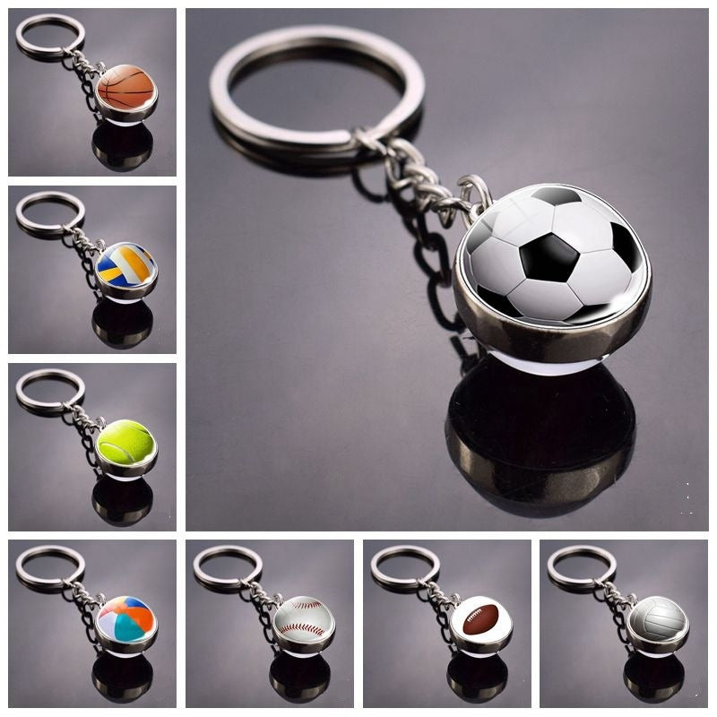 Keychains Alloy Glass Ball Minimo de compra 2 MIC-ZaoY016