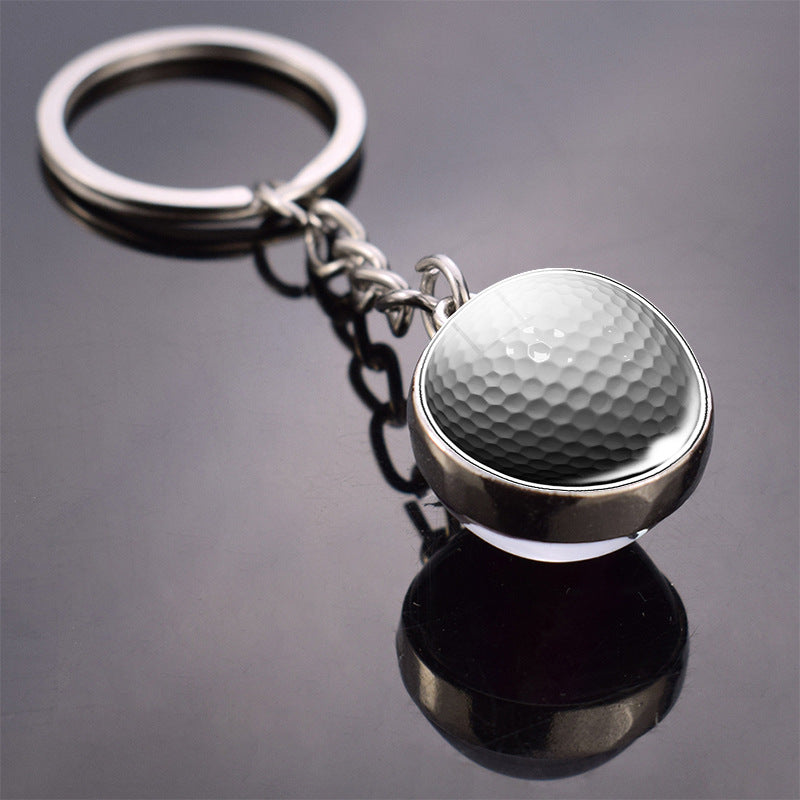 Keychains Alloy Glass Ball Minimo de compra 2 MIC-ZaoY016