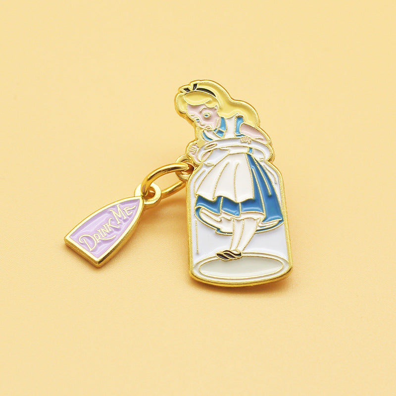 Alloy Alice Wonderland brooch MYA-JuH038