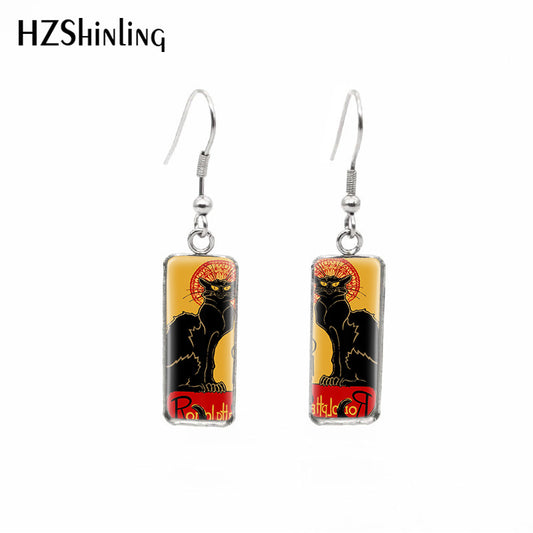 Alloy Cute Black Cat Earrings (Minimo de compra 5) MIC-XiangL062