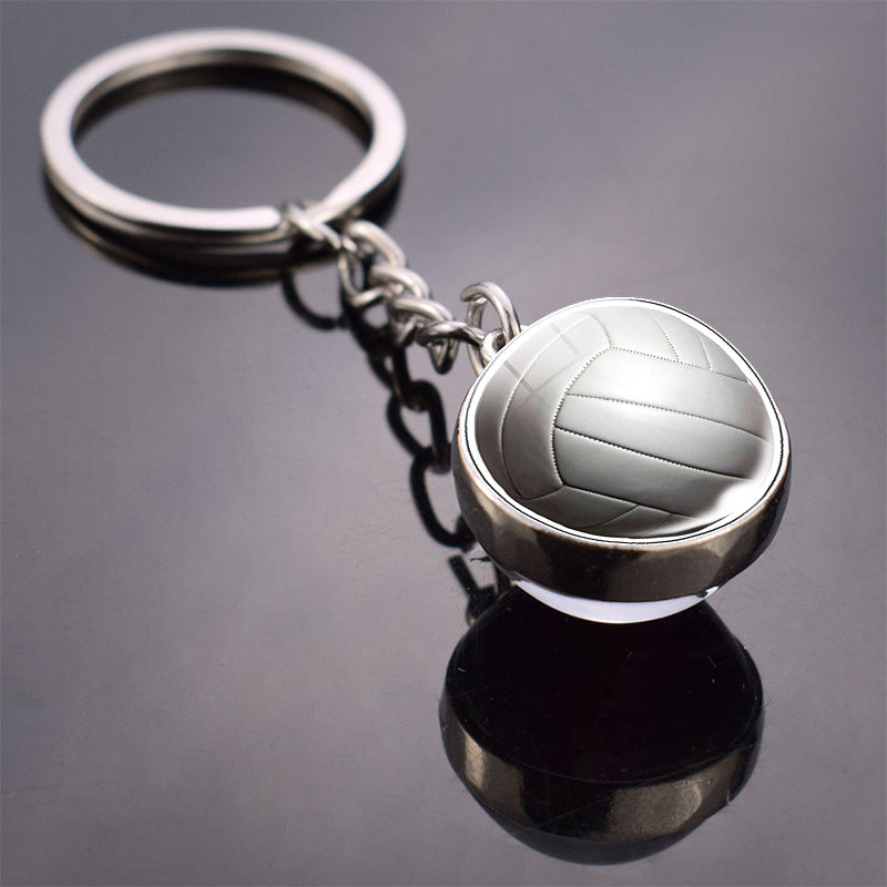 Keychains Alloy Glass Ball Minimo de compra 2 MIC-ZaoY016