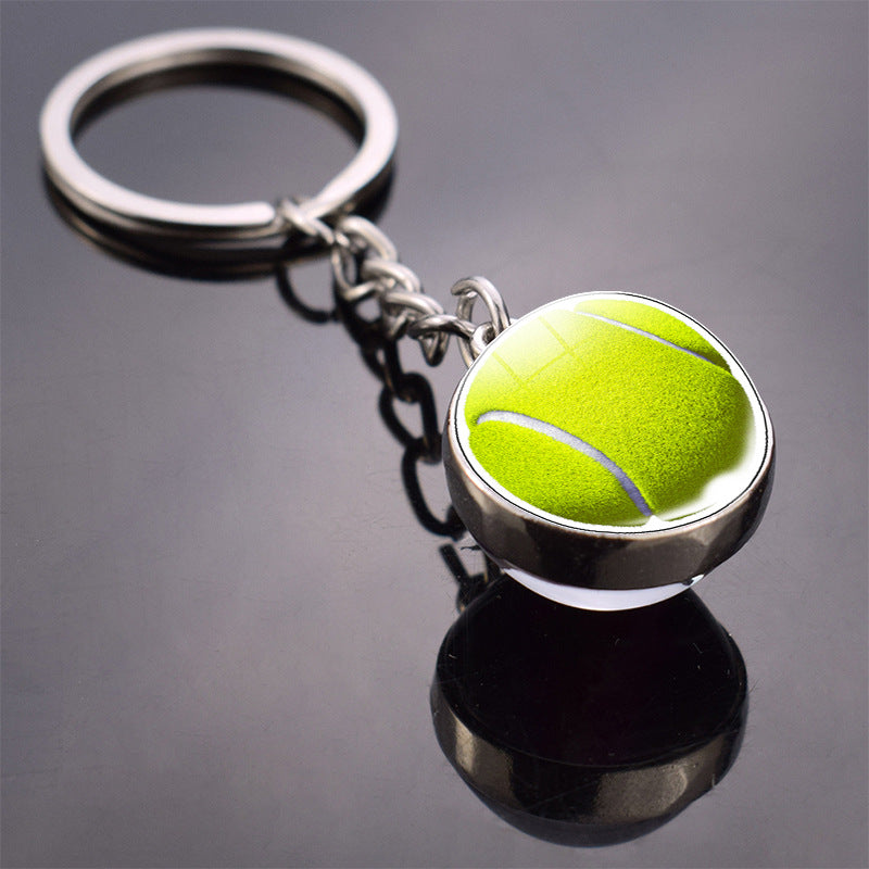 Keychains Alloy Glass Ball Minimo de compra 2 MIC-ZaoY016