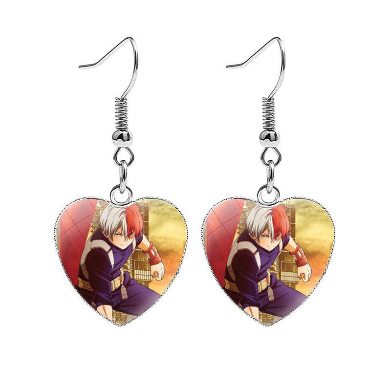 Cartoon Iron Glass Earrings NH006