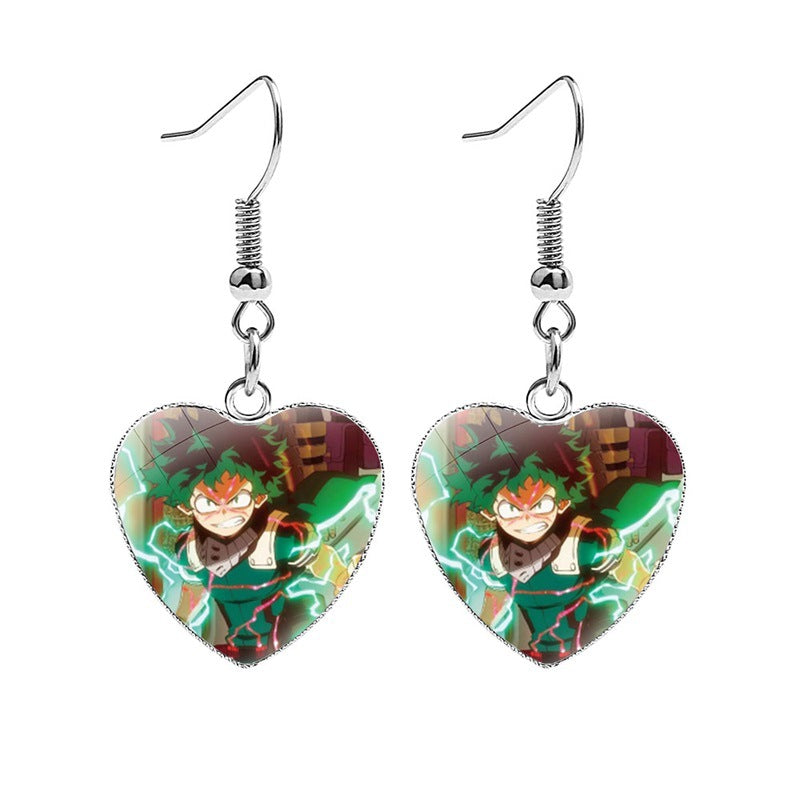 Cartoon Iron Glass Earrings NH006