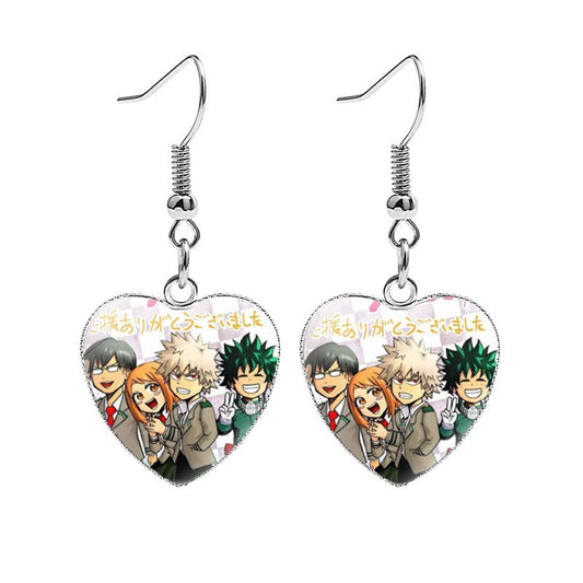 Cartoon Iron Glass Earrings NH006