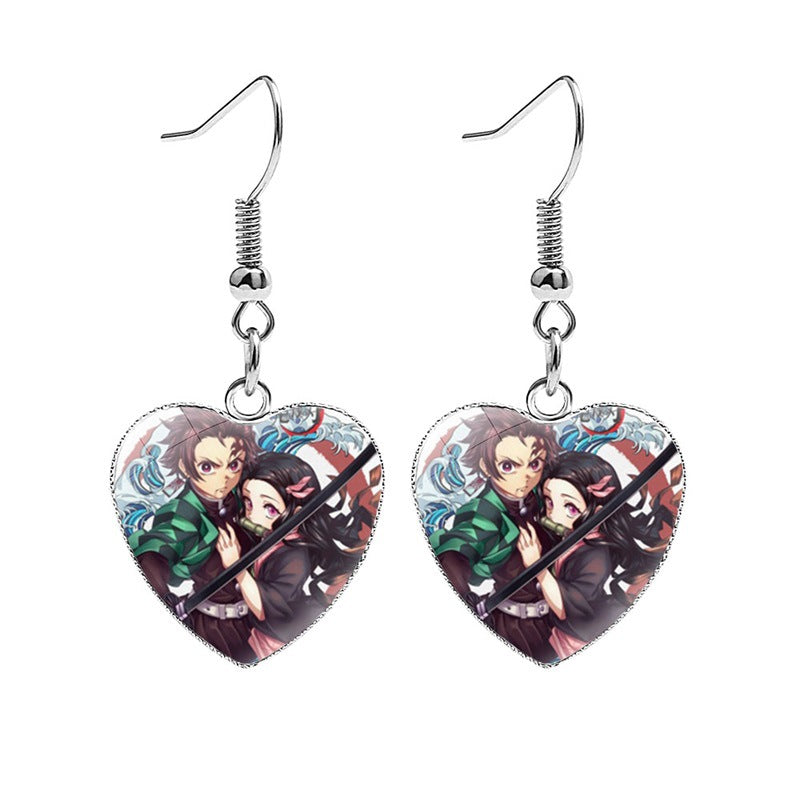 Metal Heart Earrings NH001