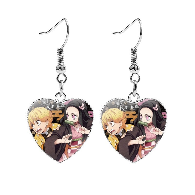 Metal Heart Earrings NH001