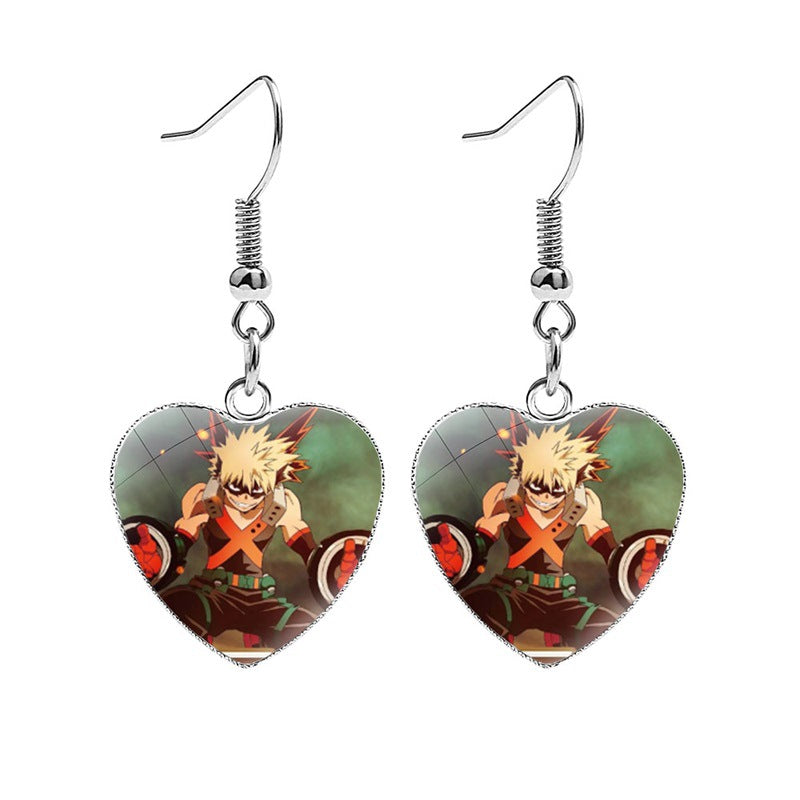 Cartoon Iron Glass Earrings NH006