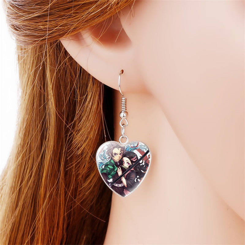 Metal Heart Earrings NH001