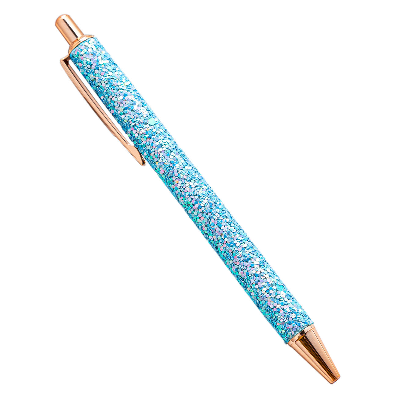 Metal Button Glitter Ballpoint Pen Huah019