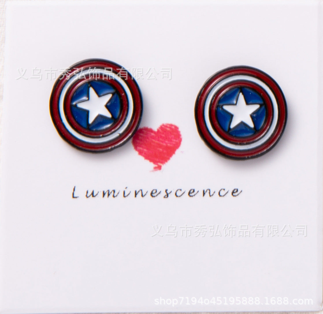 Metal Stud Earrings (F) Minimo de compra 3 MOSHU005