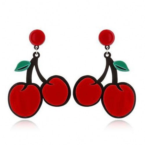 Acrylic New Little Cherry Earrings MYA-HanS005