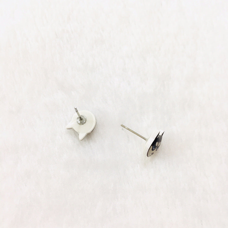 Alloy Husky Little White Dog Earrings (Minimo de compra 2) MIC-HuaL003