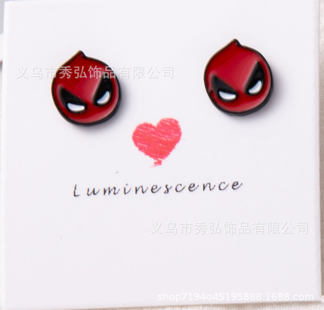 Metal Stud Earrings (F) Minimo de compra 3 MOSHU005