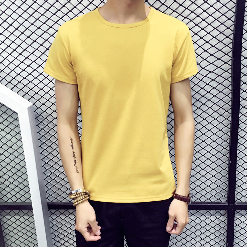 Pure cotton solid color short sleeved T-shirt MIC-PanD006