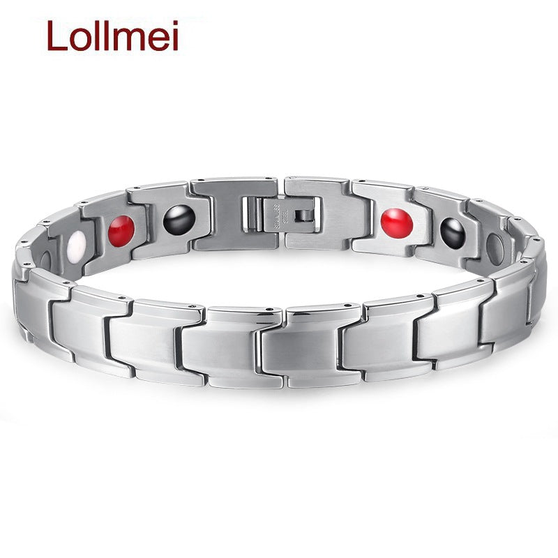 Bracelet Stainless Steel Rare Earth Magnetic Health Magnet Men's Bracelet Minimo de compra 2 XingYu001