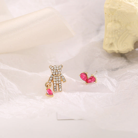 Alloy simple asymmetric earrings MIC-APY015