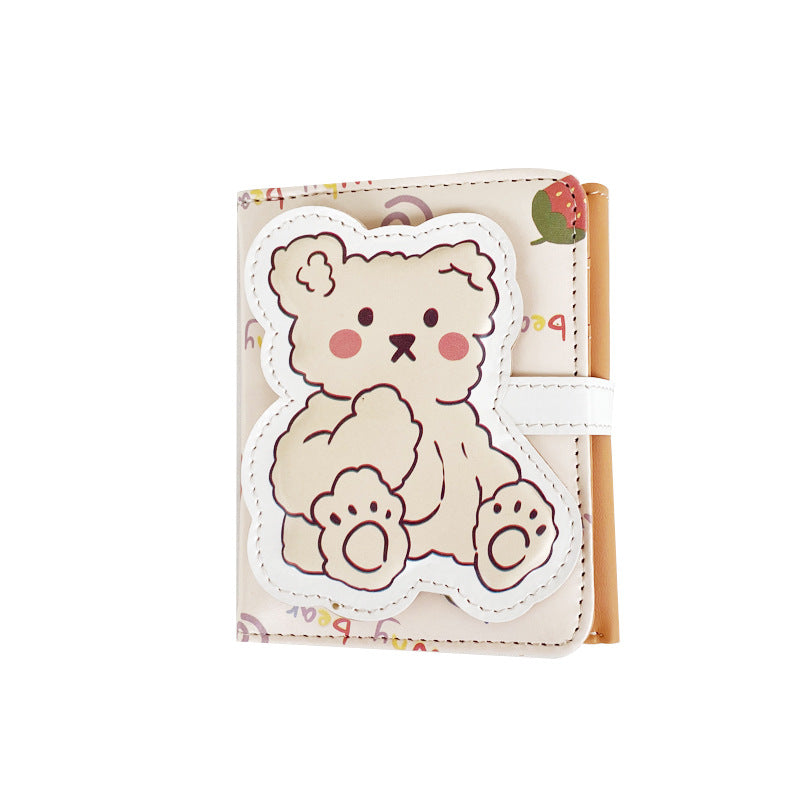 PU Cute Japanese and Korean Little Bear Zero Wallet (Minimo de compra 3) MYA-WanG003