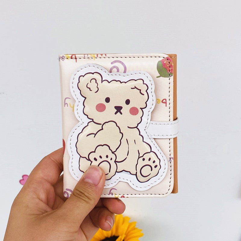 PU Cute Japanese and Korean Little Bear Zero Wallet (Minimo de compra 3) MYA-WanG003