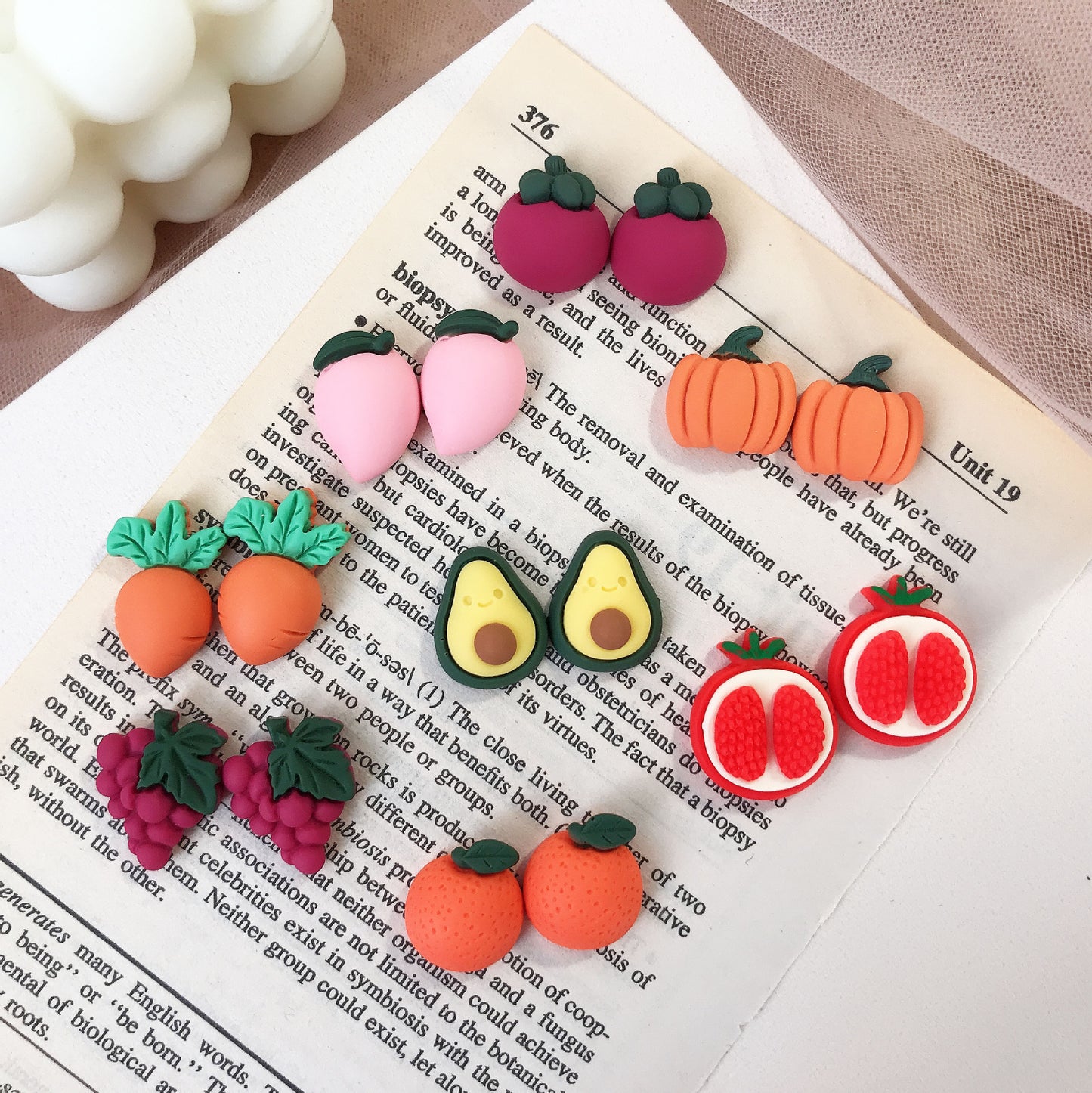 Resin Cute Fruit Party Earrings (Minimo de Compra 2) MYA-JiX049