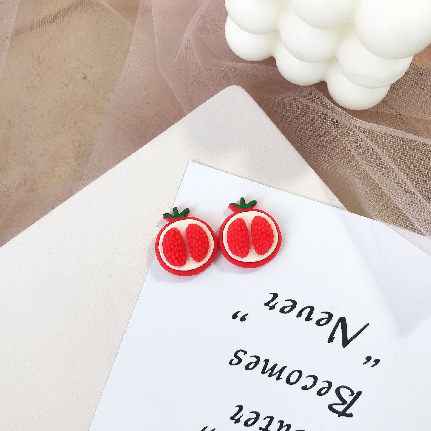 Resin Cute Fruit Party Earrings (Minimo de Compra 2) MYA-JiX049