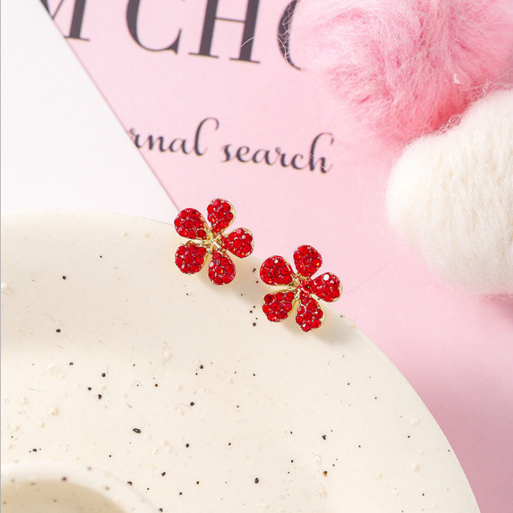 Alloy Red Cherry Strawberry Earrings MIC-HanC008