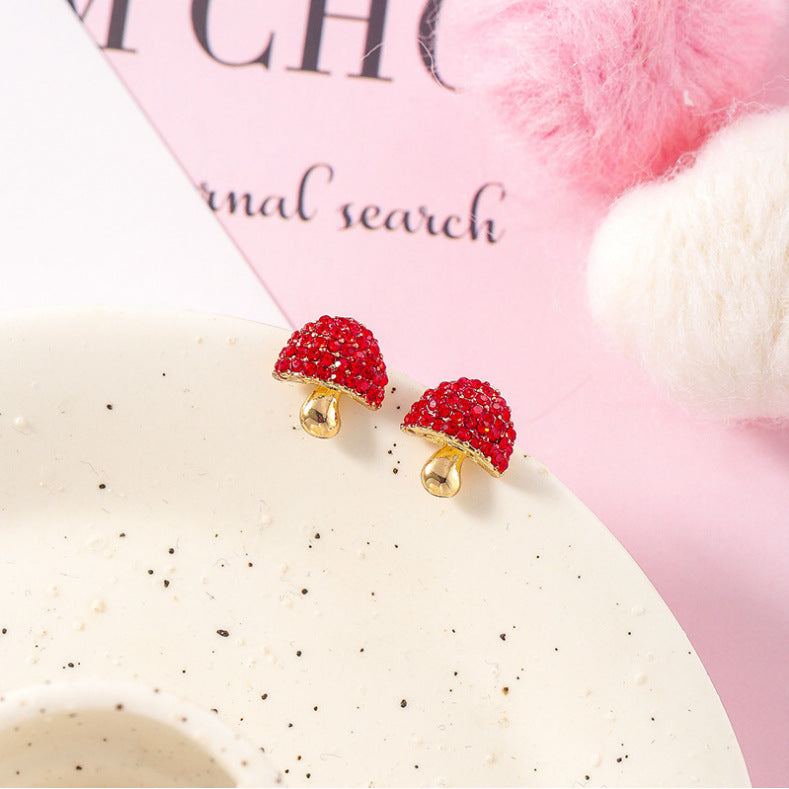 Alloy Red Cherry Strawberry Earrings MIC-HanC008