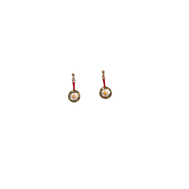 Alloy Girl Heart Pan Earrings (Minimo de Compra 2) MIC-YiJ032