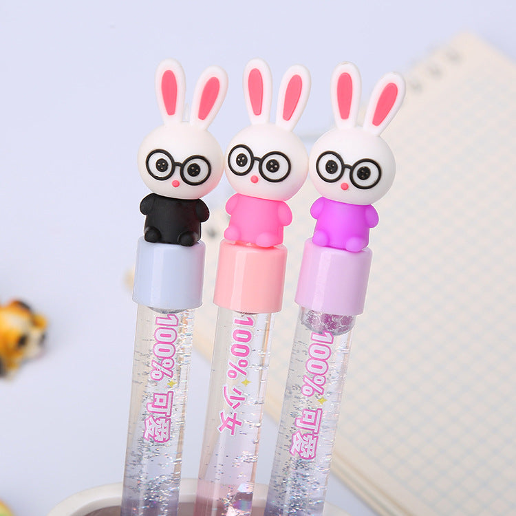 Cartoon Quicksand Plastic Silicone Ballpoint Pen Liuj010