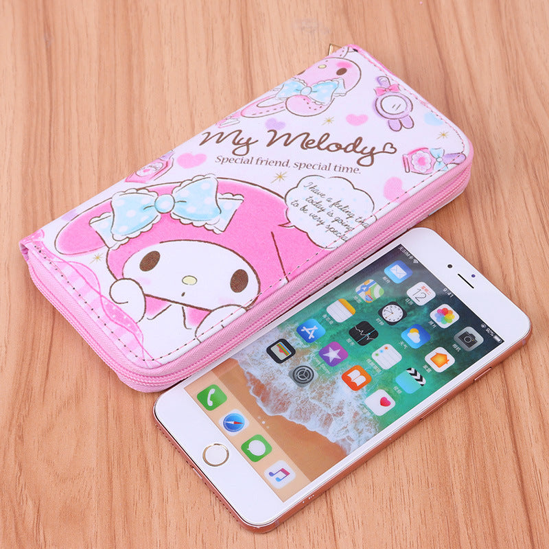 Wallet PU Cartoon Printing Long Zipper (M) Shengx006