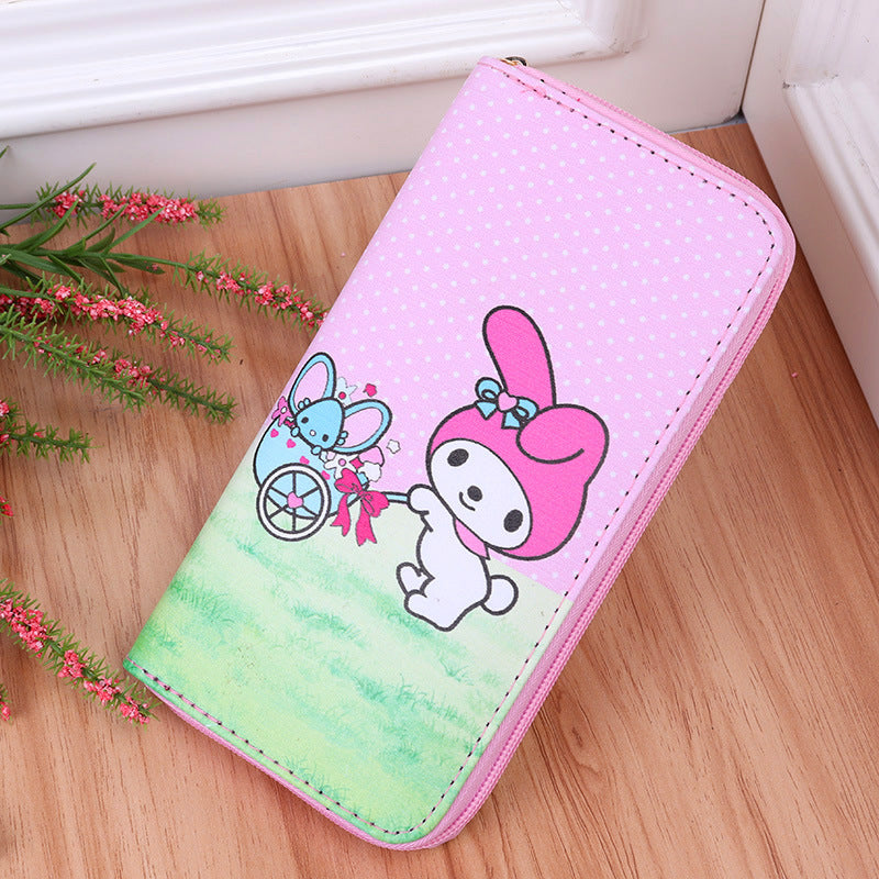 Wallet PU Cartoon Printing Long Zipper (M) Shengx006